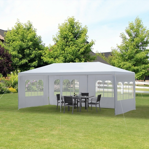Outsunny 10' x 20' Gazebo Canopy Party Tent with 4 Removable Window