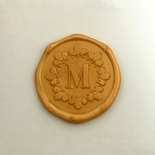 Personalized Initials Wax Seal Stamp - Leaf Seaing Wax Stamp