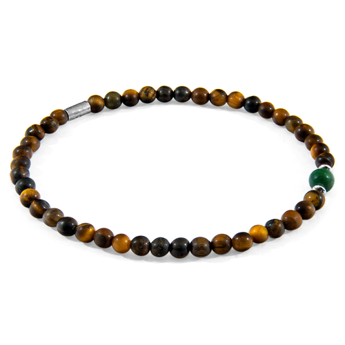 Tigers Eye and Jade Walter Silver and Stone SKINNY Bracelet