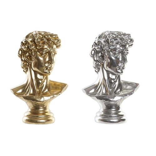 Decorative Figure DKD Home Decor 24,5 x 17,5 x 36 cm Silver Golden
