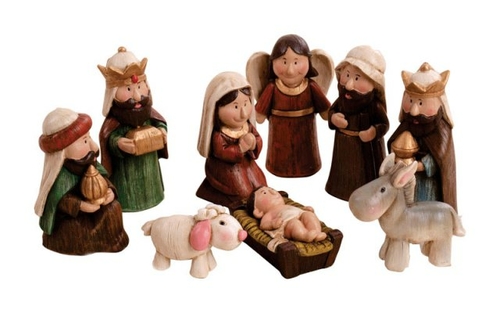 Sinomart B9151188-S9 Resin Nativity Set  4.5 in.