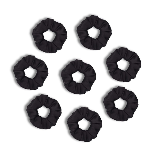 Black Satin Scrunchies, Silk Satin Scrunchy For Women and Girls, Hair