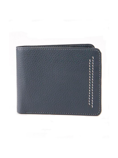 Grey stitched design Leather Wallet