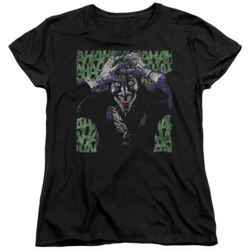Trevco Batman-Insanity - Short Sleeve Womens Tee - Black- Large