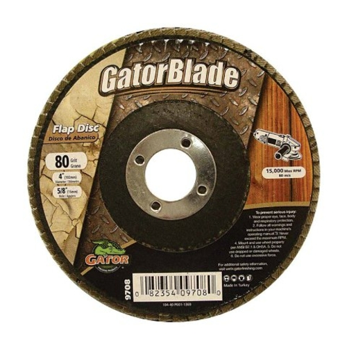 Gator Grit 9708 4 x 0.63 in Disc Flap Type 80 Grit