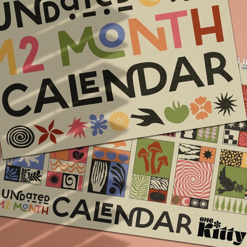 Undated Monthly Calendar | Wall Planner | Matisse Inspired | A4