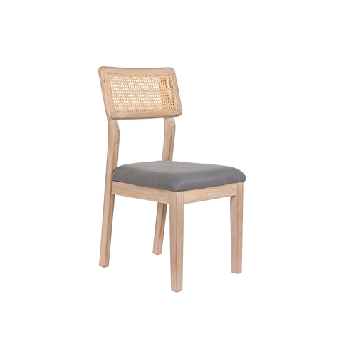 Dining Chair DKD Home Decor Fir Polyester Dark grey (46 x 53 x 90 cm)