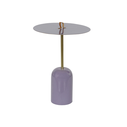 Side table DKD Home Decor Leather Iron Lacquered (40 x 40 x 56 cm)