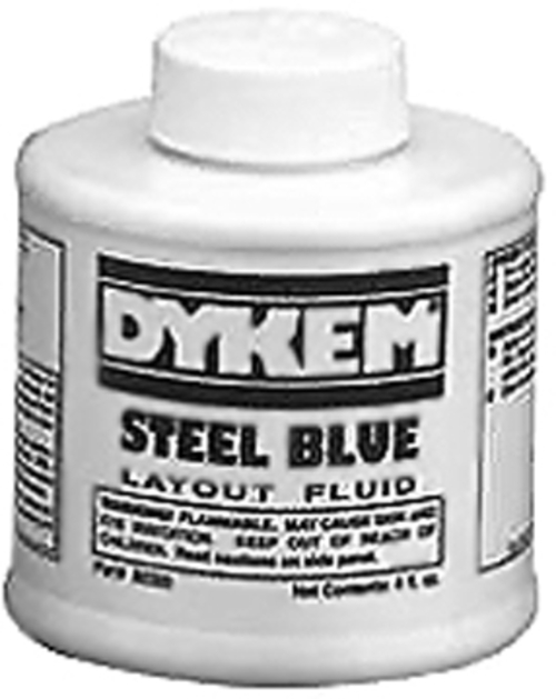 ITW Pro Dykem 80400 8 oz Steel Blue Layout Fluid Brush-In Cap