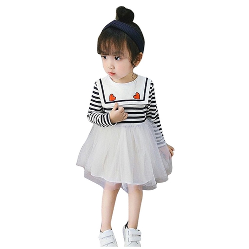 Toddler Striped Princess Dress Outfits Clothes