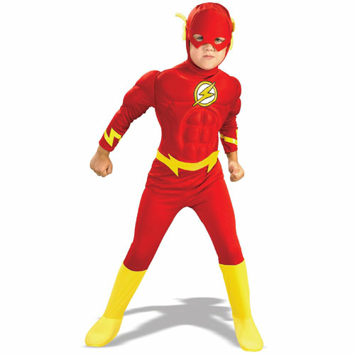 Rubies Costume Co 21075 The Flash Muscle Chest Deluxe Child Costume Si