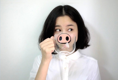 Pig Nose Pyrex Mug