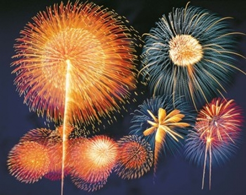 Panoramic Images PPI136910 Ignited fireworks Poster Print by Panoramic