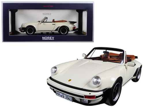 1987 Porsche 911 Turbo Cabriolet Ivory 1/18 Diecast Model Car by Norev
