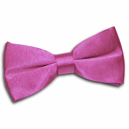 Plain Satin Pre-Tied Bow Tie - Mulberry