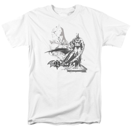 Trevco Batman-Overseer - Short Sleeve Adult 18-1 Tee - White, Extr