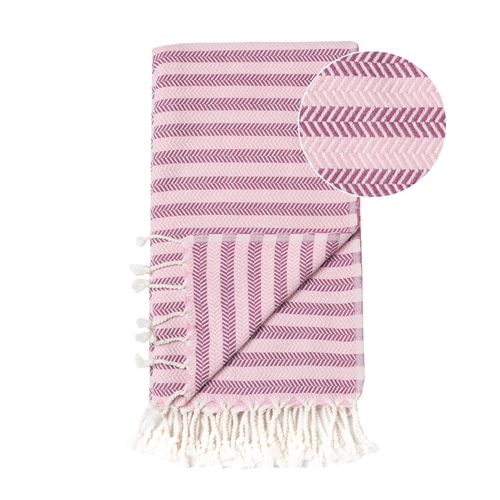 Beach Spa Turkish Hammam Towel Pink/Cherry Red