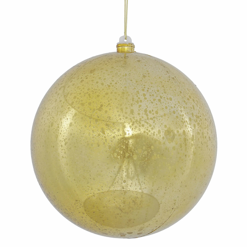 Gold Shiny Mercury Finish Ball Ornament, 10 in.