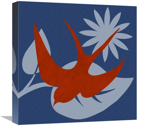 Global Gallery GCS-454905-1818-142 18 x 18 in. Bright Birds - Swallow 