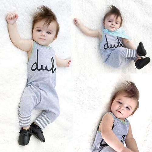 2016 Cute Cotton Newborn Baby Boy Girl Grey