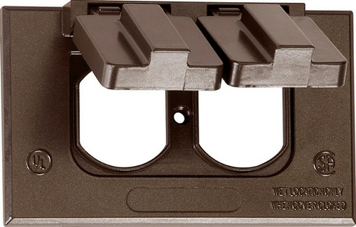 Sigma 14245BR 1 Gang Bronze Weatherproof Duplex Receptacle Cover