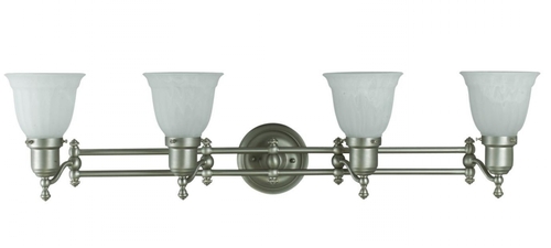 Cal Lighting LA-194-S-BRS 4 Light Bath Vanity - Brushed Steel