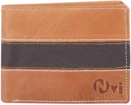 Men Casual Brown Artificial Leather Wallet  (5 Card Slots)