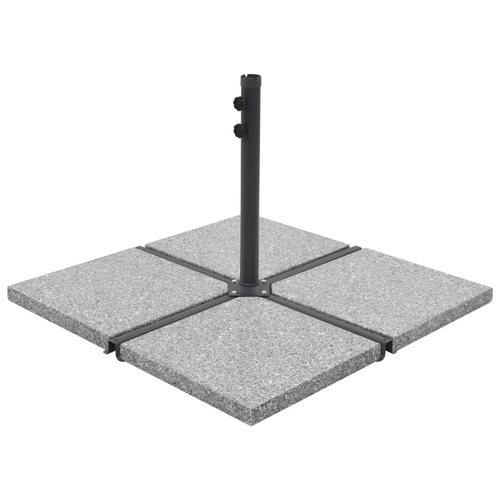 Umbrella Weight Plate Black Concrete Square 26.5 lbs