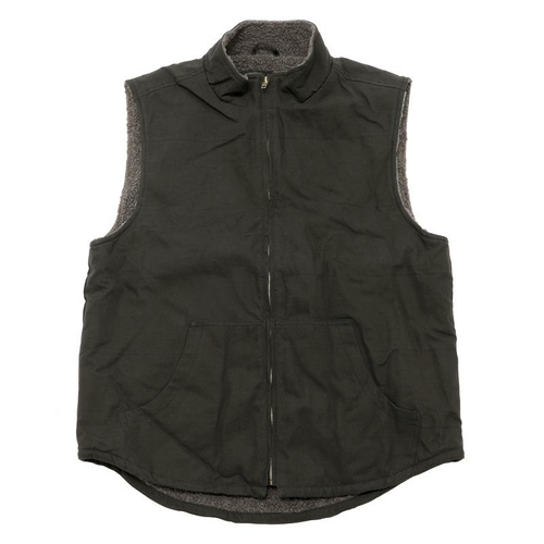 BlackCanyon Outfitters BCO39304BK Sherpa Lined Canvas Vest, Black 