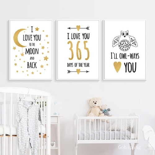 I love you to the moon and back Love Quote Cartoon