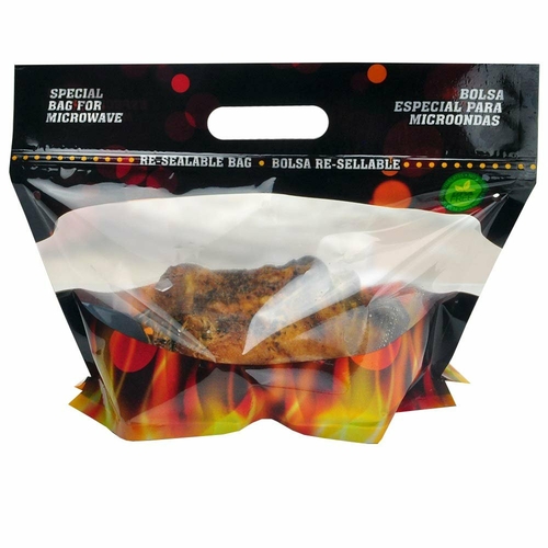 Pack of 250 Zipper Chicken Bags 12 3/4 x 9 3/4 + 6 1/2 BG. Rotisserie