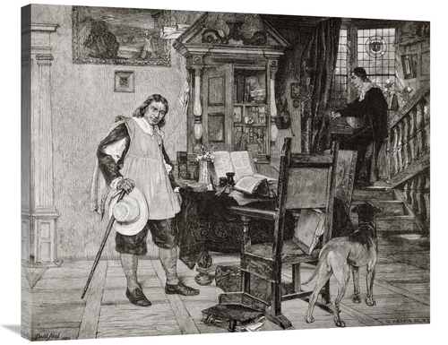 Global Gallery GCS-278816-36-142 36 in. Oliver Cromwell Visits Milton 