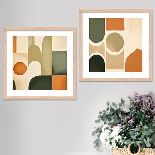 Premium Digital Abstract Art Wall Decor Paintings with Frame for Home
