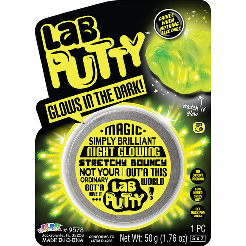 Ja-Ru 9755752 Lab Putty Glow in the Dark Sculpting Toy Glass