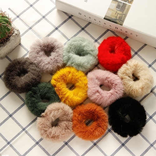 New True Fur Rabbit Hair Soft Elastic Hair Bands