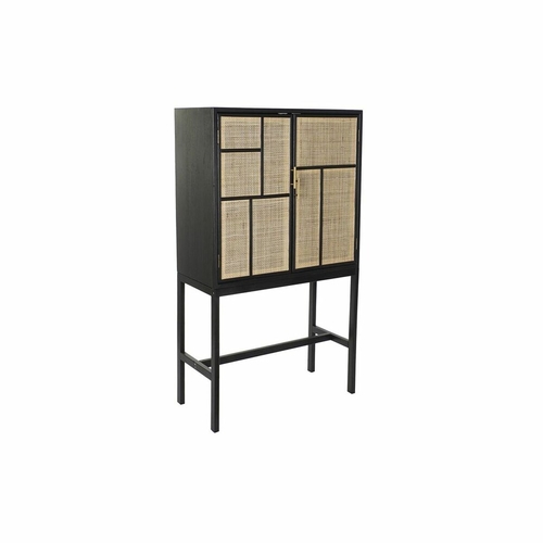 Sideboard DKD Home Decor   Black Paolownia wood 80 x 40 x 145 cm