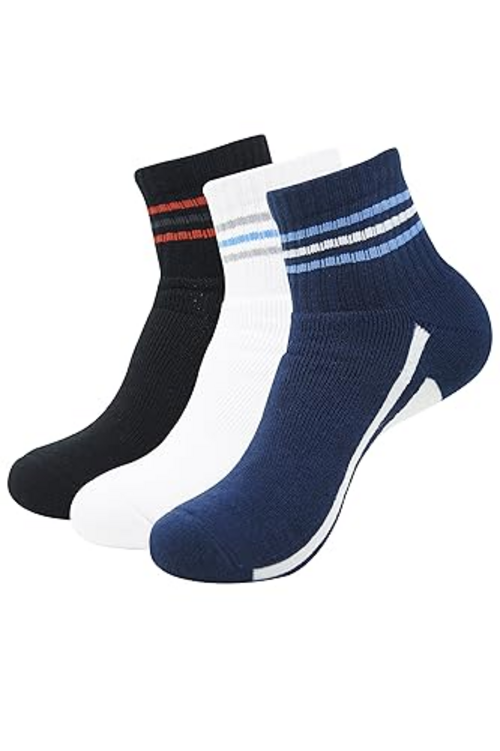 Towel High Ankle Socks For Men 3 Pair