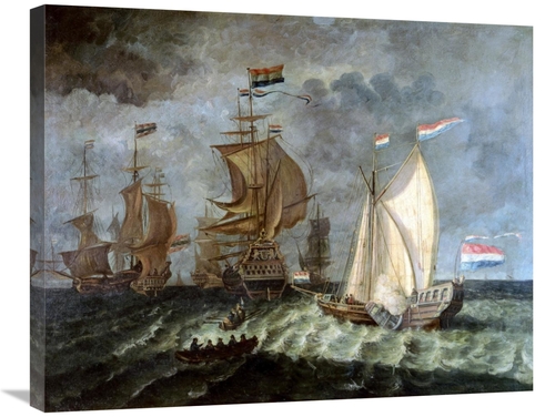 Global Gallery GCS-281143-30-142 30 in. Tall Ships, Full Sail Art 