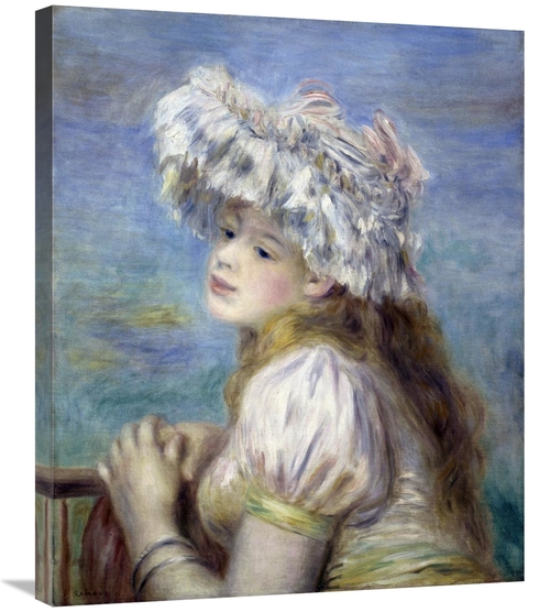 Global Gallery GCS-279698-30-142 30 in. Young Girl in a Lace Hat Art P