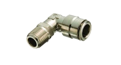 Airbagit FIT-PUSHTUBE-ELBOW-14 Elbow 0. 5 in. Tube To 0. 25 in. NPT Ma