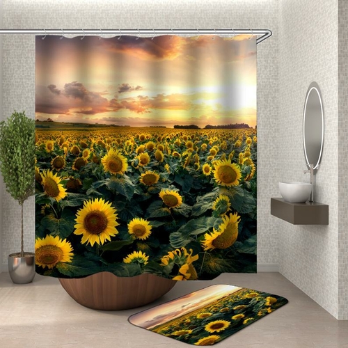 Sunflower Field Shower Curtain