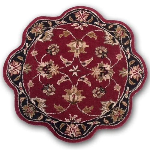Modern Super Collection Round Shape Multicolor Wool Area Rug with Soft