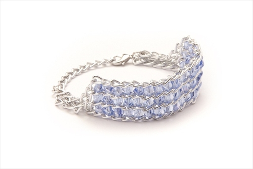 Alexander Kalifano FCB-LSP Fabulous Glass Bracelet - Light Sapphire