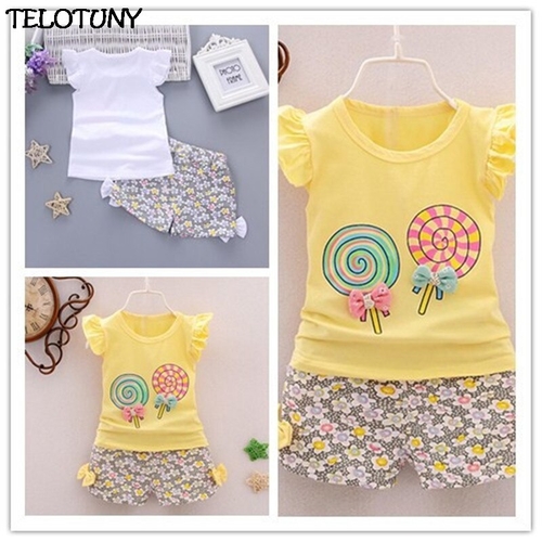 2 Pcs Toddler Kids Baby Girls Outfits