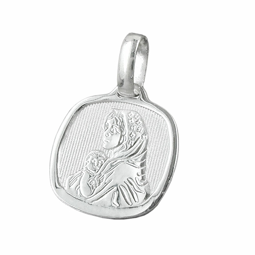 religious medal mother mary silver 925