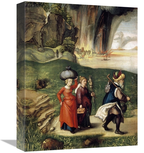 Global Gallery GCS-277443-16-142 16 in. Lot & His Family Fleeing From 