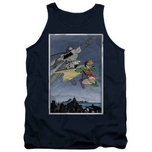 Trevco Batman-Dkr Duo - Adult Tank Top - Navy- Small