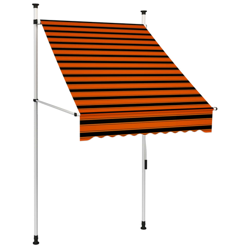 Manual Retractable Awning 39.4" Orange and Brown