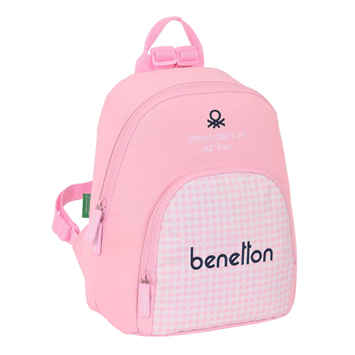 Child bag Benetton Vichy Mini Pink (25 x 30 x 13 cm)