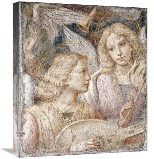 Global Gallery GCS-266792-22-142 22 in. Music Making Angels - a Fragme